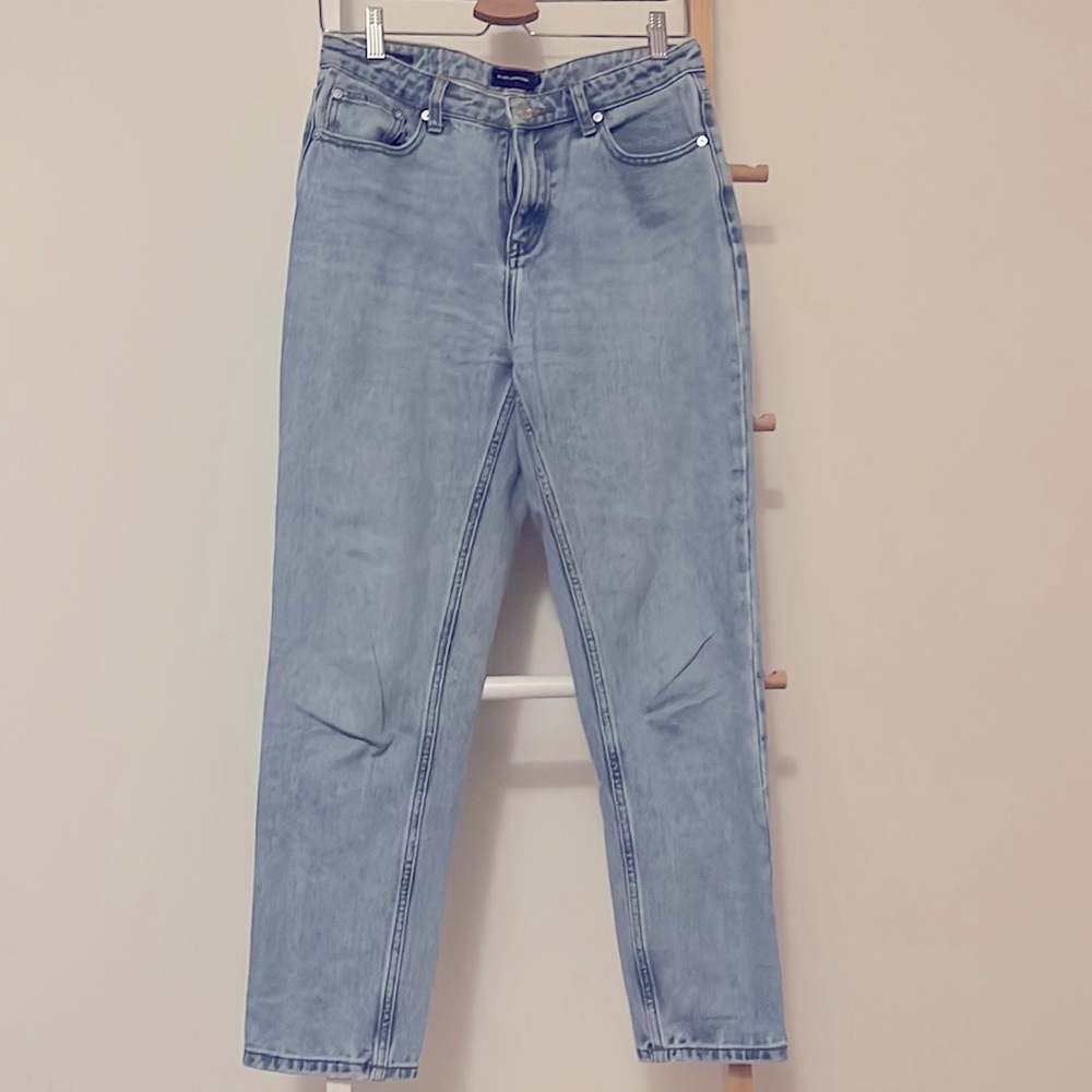 Frank & Oak light wash, high-waist jeans